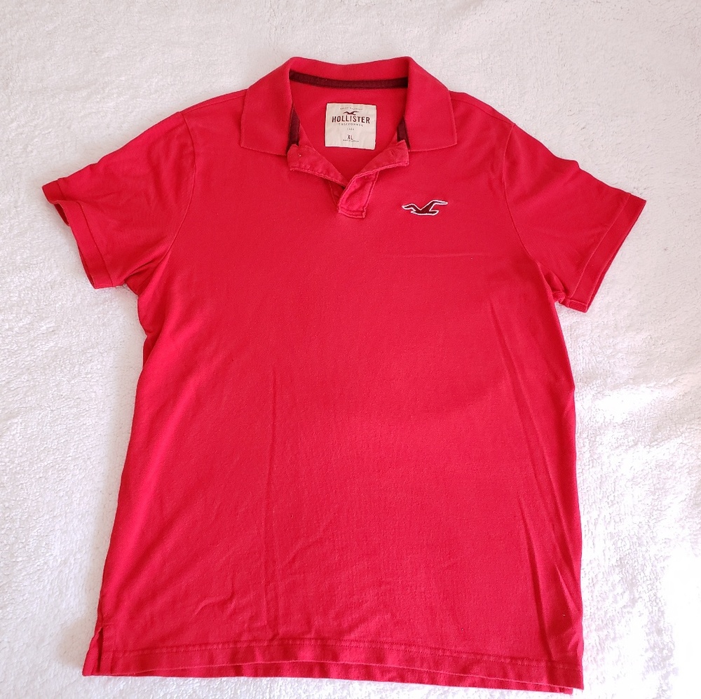 Hollister Red Polo Shirt XL